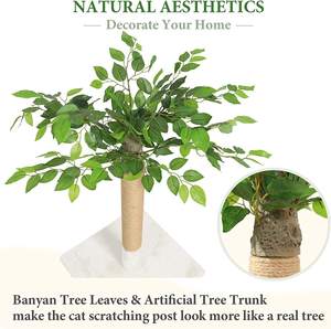 เสารอยขีดข่วนทำจากป่านศรนารายณ์เสาสำหรับแมวสูงเสาลับเล็บแมวธรรมชาติกรอบปีนเขา32นิ้วแบบยั่งยืน - Product Image 5