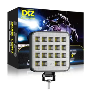 DXZOEMミニ3インチスクエアLEDワークライトバー57W19Ledスポットビームワークランプ (オフロードSuvボート用) 4X4ジープJK4Wdトラック12V-24V