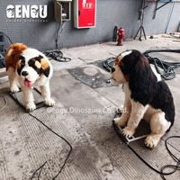 Modèle d'animal animatronique réaliste de haute qualité, chien robot grandeur nature à vendre