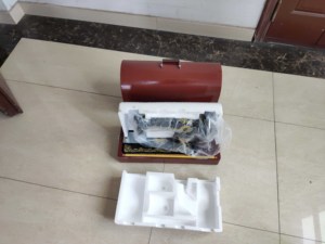 Hot Sell in Ghana Market YIBUTTERFLY Brand JA2-1 Household Sewing Machine with Wooden <b>Case</b> Set - Product Image 2