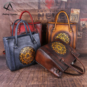 Bolso de Mano de Cuero Andong para Mujer, Cuero Vacuno Genuino, Elegante y Sencillo, Bolso de Hombro Multifuncional, Bandolera para Mujer - Product Image 1