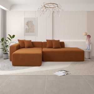 Divano a Tre Posti in Stile Italiano Moderno e Semplice, Componibile, per Soggiorno, Personalizzabile in Tessuto ad Alta Elasticità - Product Image 3