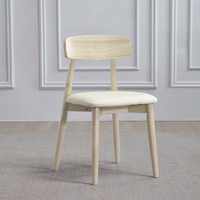 Chaise en bois massif maison simple moderne nordique lumière luxe blanc chaise de table de restaurant