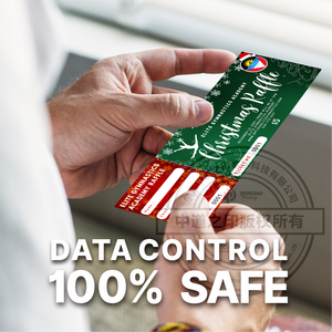 Tickets de tombola de Noël personnalisés en gros, gagnez un prix, promotion, bon <span class=keywords><strong>cadeau</strong></span>, marque ZhongDao, écologique, durable, impression sécurisée - Product Image 4