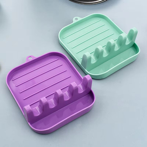 Wholesale Kitchen Spoon Holders Fork Spatula Rack <b>Shelf</b> Organizer <b>Plastic</b> Chopsticks Holder Non Spoons Pad - Product Image 3
