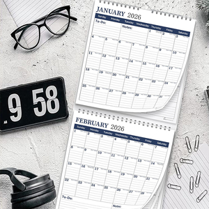 Calendario de Escritorio y Pared Personalizado con Logotipo, Impresión en Papel, 2 Meses, para Oficina, Venta al Por Mayor 2026 - Product Image 3