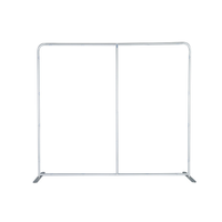 Soporte de Fondo de Aluminio de 8x8 pies, Marco de 32 mm, Resistente, Montaje sin Herramientas, para Cabina de Fotos, Bodas, Fiestas, Eventos, Ferias Comerciales