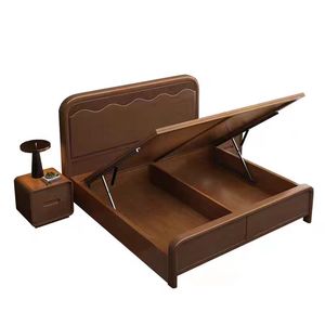 Ensemble de meubles modernes pour <span class=keywords><strong>chambre</strong></span> à coucher complète pour adultes lit double avec rangement pour la maison cadre de lit en bois au design simple pour <span class=keywords><strong>chambre</strong></span> à coucher - Product Image 6