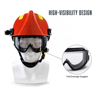 Casque de sécurité intégral avec lunettes, résistant aux chocs et à la chaleur, pour pompier, protection incendie, situations d'urgence