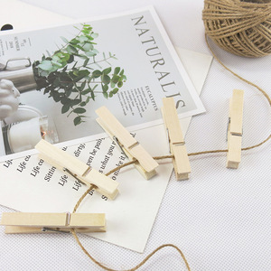 100 Pezzi Mini Clip in Legno per Foto 3,5cm Decorazione d'Interni Colore <span class=keywords><strong>Naturale</strong></span> (100 Pezzi/Set) - Product Image 4