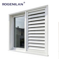 Fenêtres à persiennes en aluminium modernes Rogenilan, étanches, à double vitrage, extérieures, vitrées trempées, pour maisons