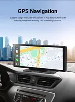 10,26 Zoll 4K 3840*2160p Dashcam mit Carplay & Android Auto, Armaturenbrett-Videoaufzeichnung, WLAN, Schleifenaufnahme, Smartphone-App, Auto-DVR