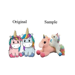 Fabricant de jouets sur mesure, vente en gros de jouets Peach Town, CudSoft, jouet en peluche licorne arc-en-ciel coloré, adorable poupée en peluche, 31-50 cm, pour enfants - Product Image 1