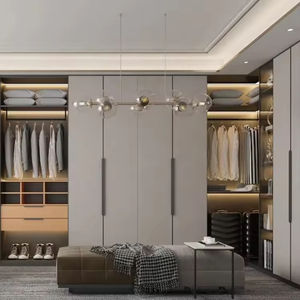 Freestanding Modern Walk-in Closet System Particle Wood <strong>Wardrobe</strong> for Home Furniture Hospital Use - Product Image 3