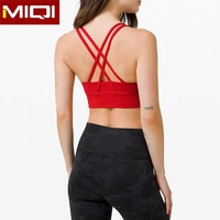 MIQI vente en gros soutiens-gorge de sport vierges pour femmes soutien-gorge de sport croisé grande taille 3xl pour femmes