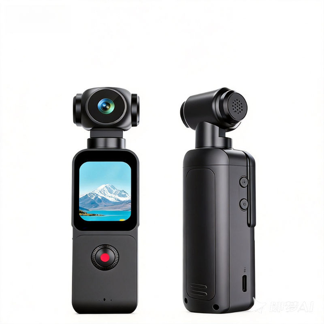 4K 60fps Electric Rotating Lens Action Camera, 1.3" IPS Screen, EIS Anti-shake, Loop/Time-lapse, 1000mAh, USB-C, Max 128GB