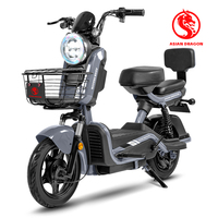 Vélo électrique urbain à 2 roues, moteur arrière 350W 36V, longue autonomie, haute vitesse, conception antivol, vélo électrique de banlieue