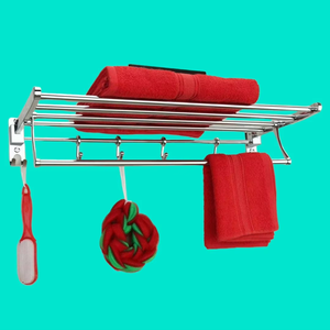 Toallero de aluminio 304 moderno de acero inoxidable hecho en India diseño tradicional adecuado para baño, dormitorio y uso en la cocina - Product Image 5