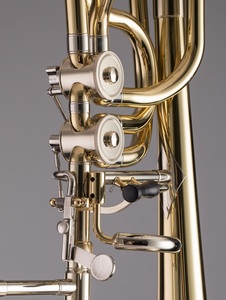 <span class=keywords><strong>Trombone</strong></span> basse à double piston en laiton avec clés Bb/F/Gb/D - Product Image 3