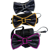Nœuds papillon lumineux à LED EL Wire, nœuds papillon néon LED pour hommes, accessoires de costume pour mariage, fête, décoration de mariage et de Thanksgiving