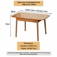 Ensemble de table à manger extensible et pliable en bois massif moderne, table à manger pour petit appartement, gain de place