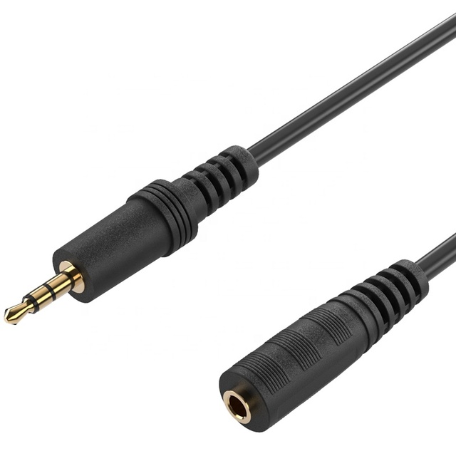 Aux Audio Extension Cable Gold Plated 3.5mm Stereo Male to Female Jack for Car Audio Headphones Tablets Computers Speakers