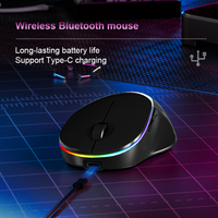 Ratón Inalámbrico RGB para Juegos + 2.4g + Ratón con Cable para Oficina para Computadora