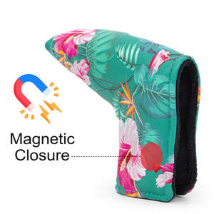 Housse de tête de putter de golf en cuir avec logo personnalisé du fabricant, magnétique - Product Image 4