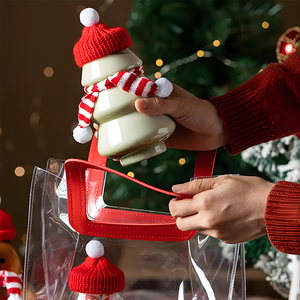 Bouteille vide en plastique PET en forme d'arbre de Noël de 500ml pour jus d'eau minérale lait thé et boisson avec bouchon à vis - Product Image 4