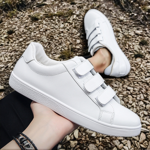 Nouvelles chaussures de course pour hommes blanches, antidérapantes, anti-odeurs, tige en tissu de coton, semelle extérieure en caoutchouc, mode décontractée, PU - Product Image 2