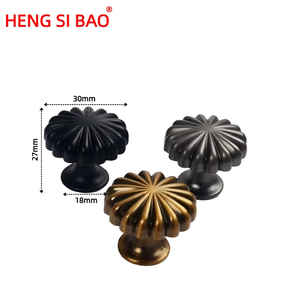 Sản phẩm mới hiện đại ánh sáng sang trọng lỗ duy nhất kim loại bí ngô hình dạng đồ nội thất xử lý thích hợp cho ngăn kéo tủ - Product Image 2