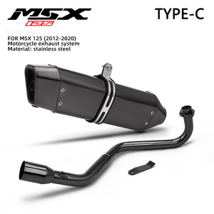Système d'échappement complet pour moto, tuyau intermédiaire avant à enfiler pour M3 GROM <span class=keywords><strong>MSX</strong></span> <span class=keywords><strong>125</strong></span> MSX125 2012 à <span class=keywords><strong>2020</strong></span> - Product Image 4