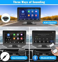 Système audio de voiture portable sans fil CarPlay de 7 pouces, lecteur intelligent de navigation embarqué, prend en charge le transmetteur FM et la commande vocale