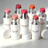 HOT Crème blush stick de luxe personnalisée, 8 couleurs, haute qualité, waterproof, marque privée, OEM