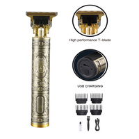 T9 Meilleure Vente Tondeuse à Cheveux Professionnelle Sans Fil en Acier Inoxydable et Tondeuse à Cheveux Rechargeable USB pour Hommes