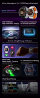 Montre connectée F8 Pro 1.43'' AMOLED, appels, étanche 5ATM, montre de sport d'extérieur, fréquence cardiaque, pression artérielle