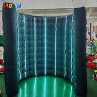 Cabine photo gonflable publicitaire LED en forme de V, cube gonflable 360 pour mariage, cabine photo LED en forme de V avec éclairage RGB