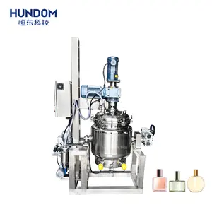Hundom factory direct-sale high speed machine lifting and flipping mixing emulsifying tank for lotion,cream,mayonnaise