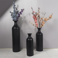 Vase à fleurs de 68cm de haut en métal doré et noir pour la décoration de la maison support de pot de fleur pour le balcon du salon