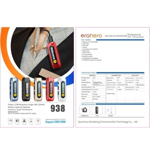 วิทยุสื่อสารแบบพกพาขนาดเล็ก XUNLIBAO พร้อมคลิปหนีบปกเสื้อ ชาร์จผ่าน USB ฟังก์ชั่นอินเตอร์คอมและ Vox สำหรับการสื่อสารระยะไกล - Product Image 3