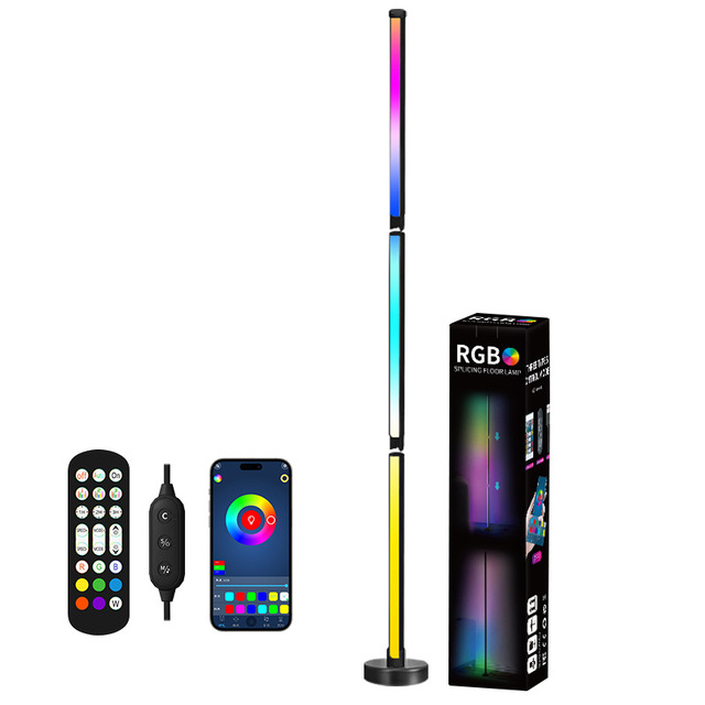 Indoor Home Decor Smart Corner Floor Standing Standard Lamp Lighting Modern Stand Floor Light Led Rgb Floor Lamps