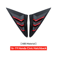 Persiennes arrière ABS pour 2016-2019 Civic X hayon facile à installer en Fiber de carbone Look garniture extérieure de voiture accessoires extérieurs