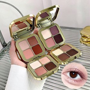 KAKASHOW Sombra Química em Pó Matte de 4 Cores com Acabamento à Prova d'Água Tons de Chocolate Rico e Cores Terrosas para Pele Clara - Product Image 1