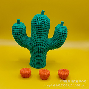 3D Printed Cactus Desktop Ornament <b>PLA</b> Material Indoor Outdoor Decoration Customizable Multi Color Options - Product Image 3