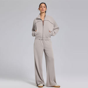 <span class=keywords><strong>Ensemble</strong></span> de survêtement pour femmes de haute qualité, deux pièces, <span class=keywords><strong>jogging</strong></span> ample, pantalon large, respirant, tenue de sport, tenue de sport - Product Image 4