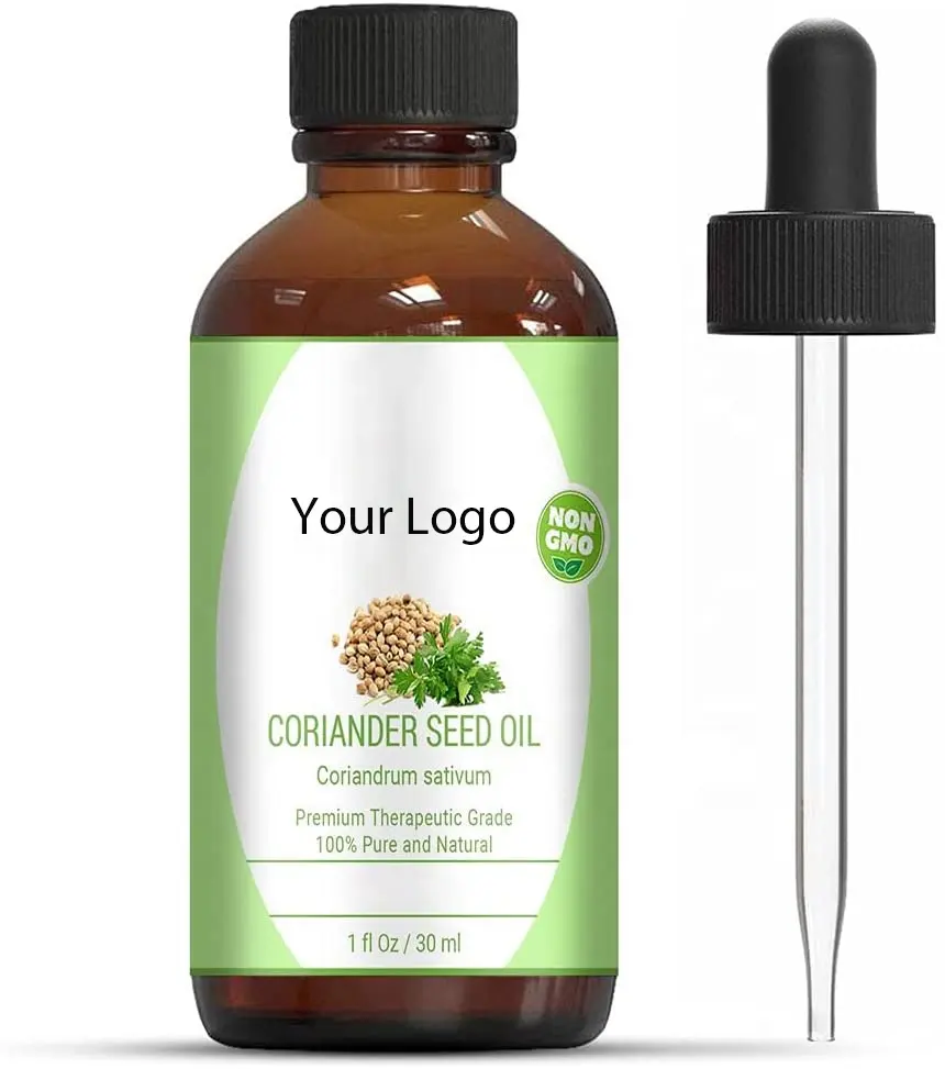 100% puro grado terapéutico (dolores de cabeza y el estrés) de aceite esencial Natural de semilla de cilantro aceite esencial