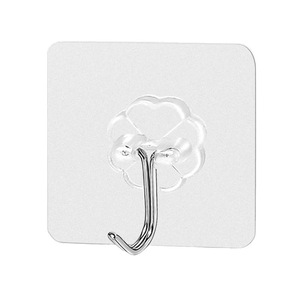 Strong Viscose <b>Kitchen</b> Door Behind the Wall Transparent Sticky <b>Hook</b> - Product Image 1