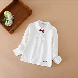 Blusas y Camisas de Manga Larga para Niñas, Lisas, de Alta Calidad, Sostenibles, con Lazo, Gran Venta - Product Image 3