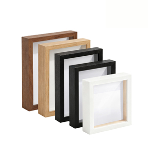 Wholesale 8x8 8x10 10x10 12x12 Inch A4 <strong>3D</strong> Wooden Shadow <strong>Box</strong> <strong>Frames</strong> with UV Printed Glass-3CM 5CM Deep Eco-Friendly Display Case - Product Image 1
