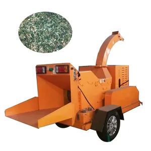 Large Mobile Garden Shredder Wood Tree Branch Crusher Wood Branch Shredder Leaf Chipper Cutting Machine